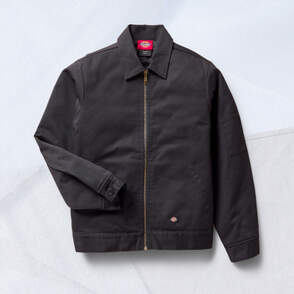 Women Black Jacket on White Background