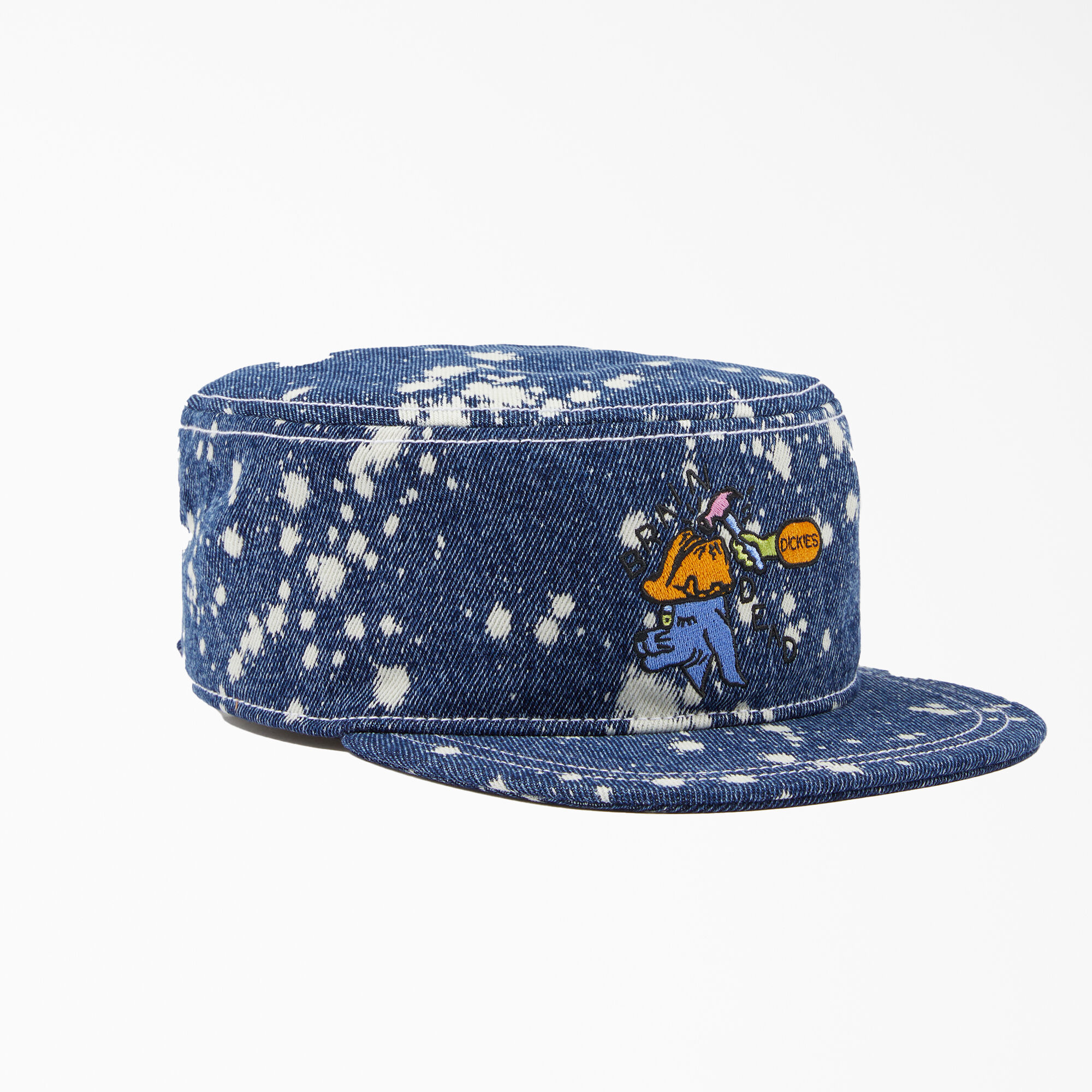 Brain Dead Bleached Denim Painter's Cap