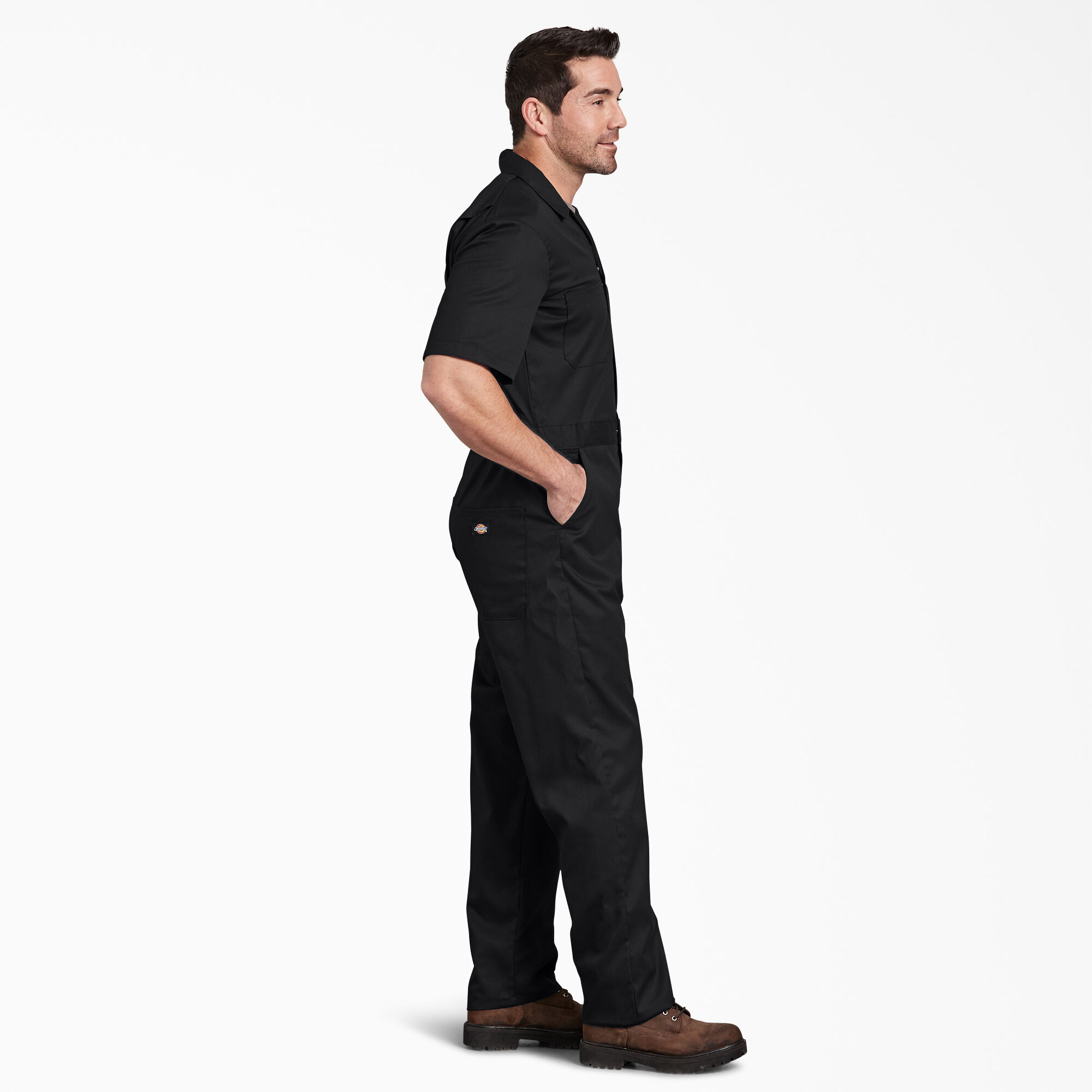 FLEX Cooling Short Sleeve Coveralls - Black (BK) image number 3