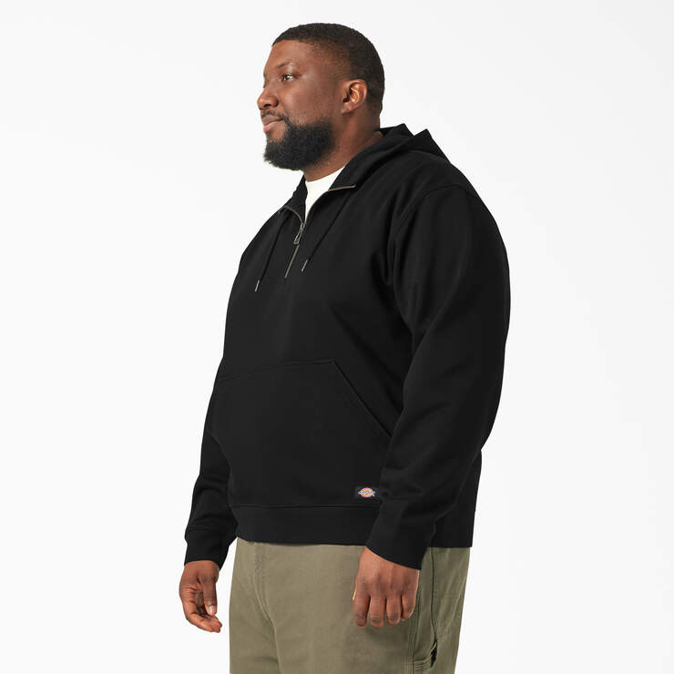 Quarter Zip Hoodie - Black (BLK) image number 6