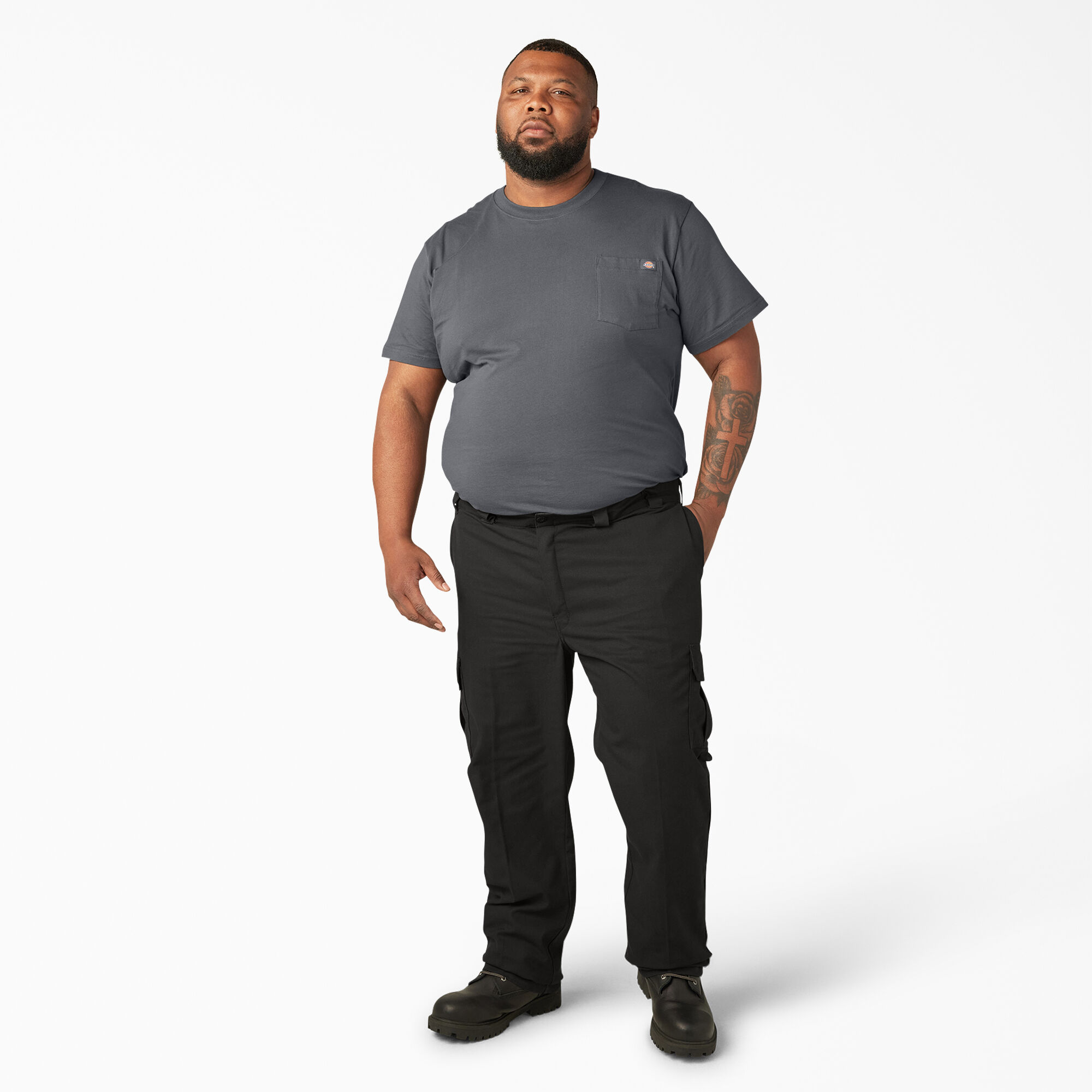 FLEX Regular Fit Cargo Pants - Black (BK) image number 9