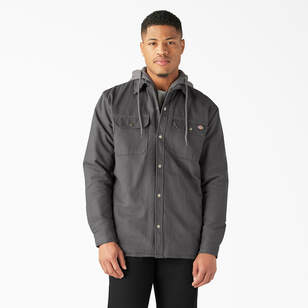 Water Repellent Duck Hooded Shirt Jacket
