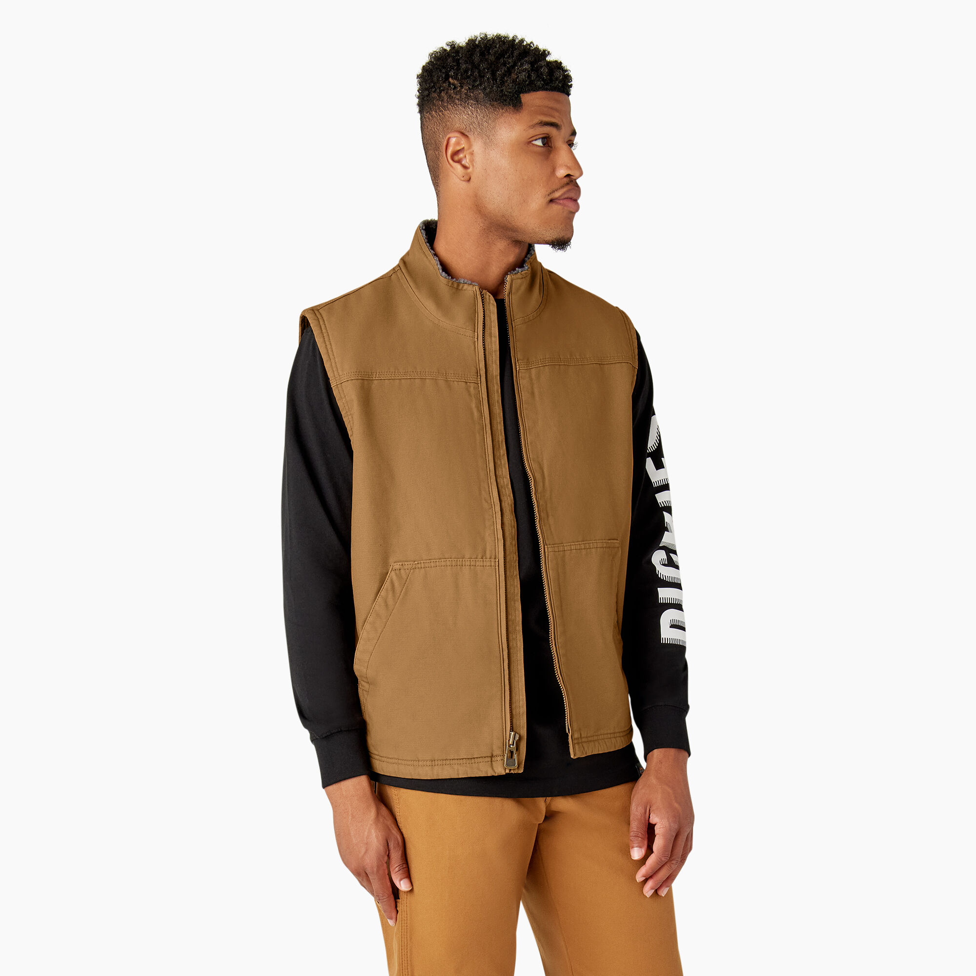 Duck Canvas High Pile Fleece Lined Vest - Dickies US