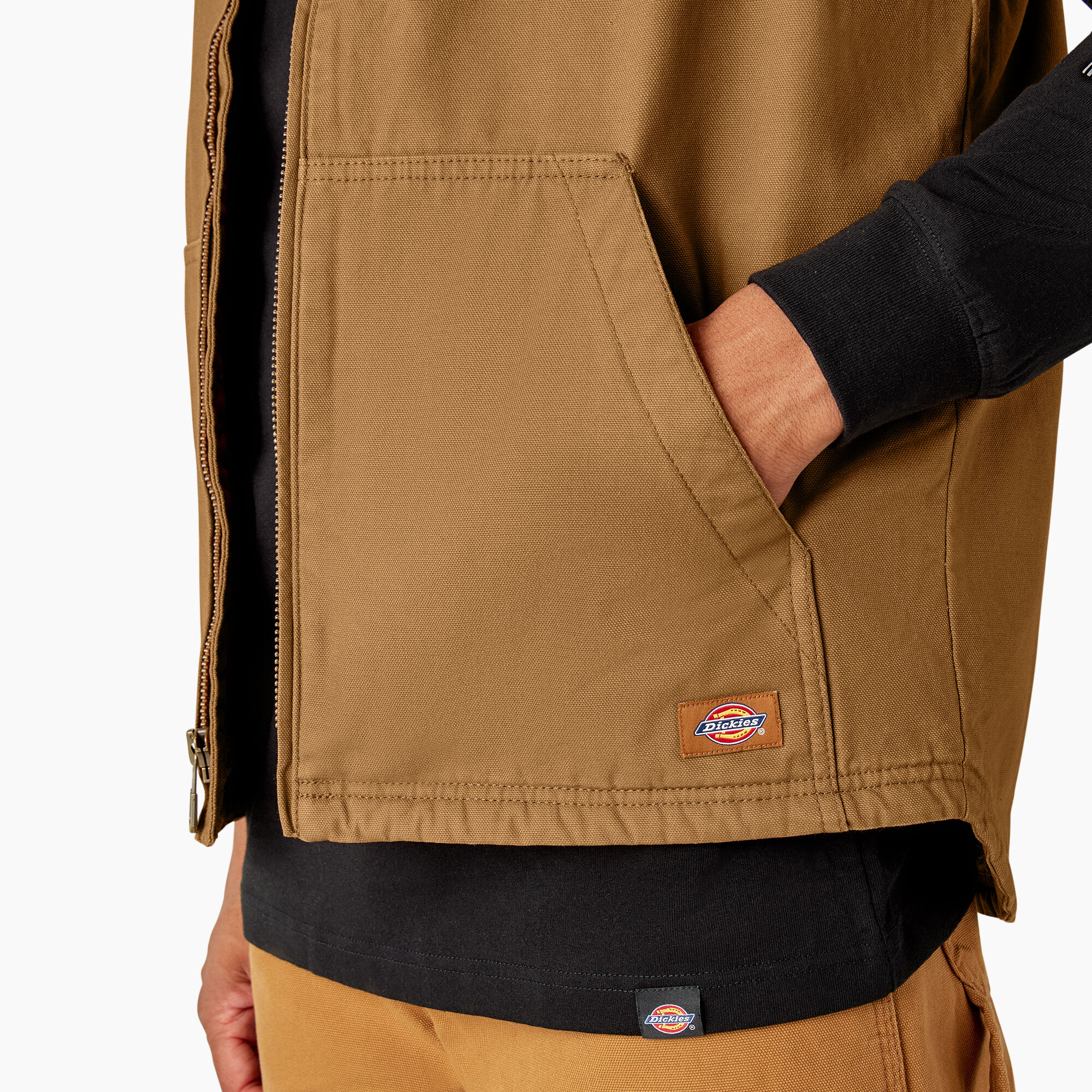 Duck Canvas High Pile Fleece Lined Vest - Dickies US