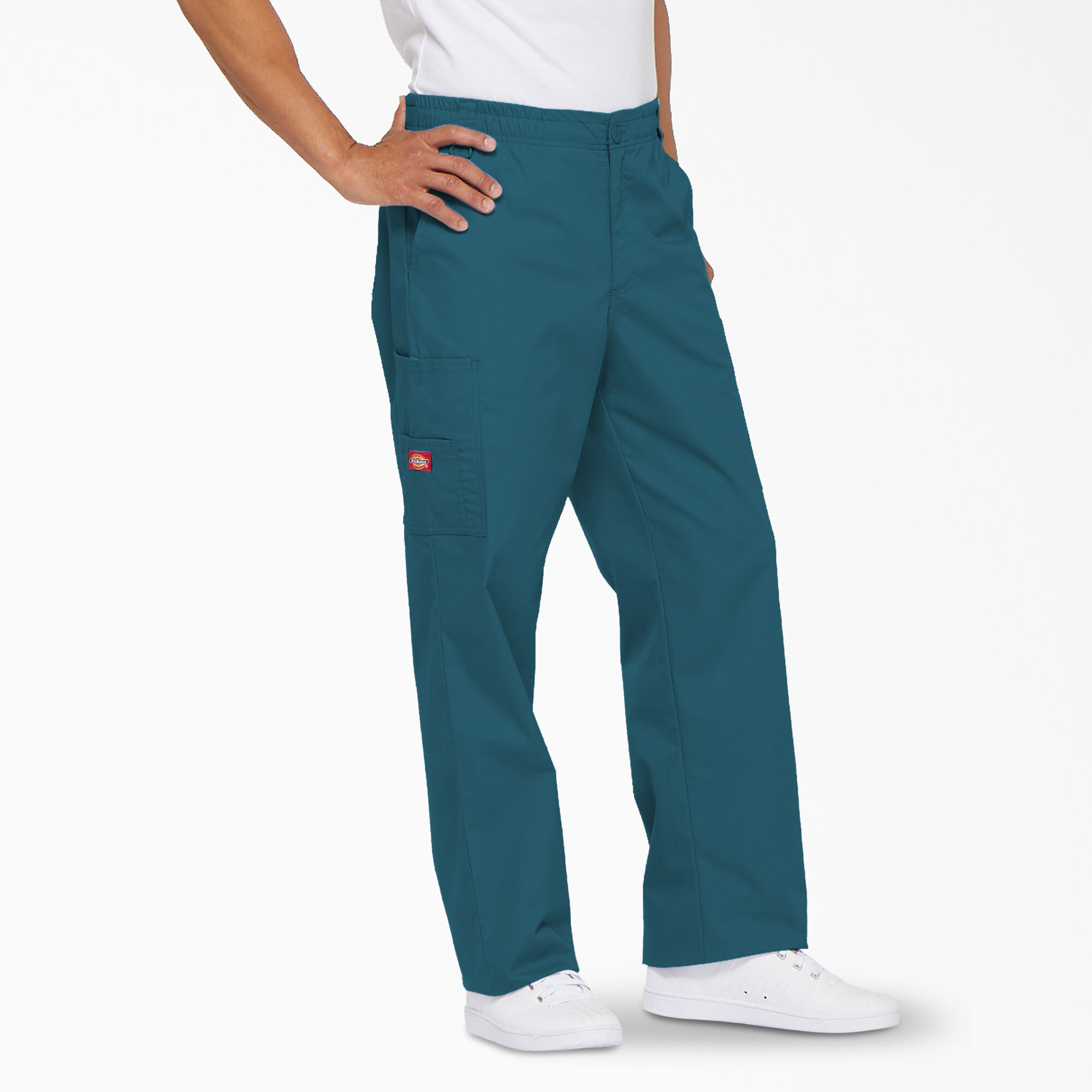 Men's EDS Elastic Waist Cargo Scrub Pants Men's Scrubs Dickies