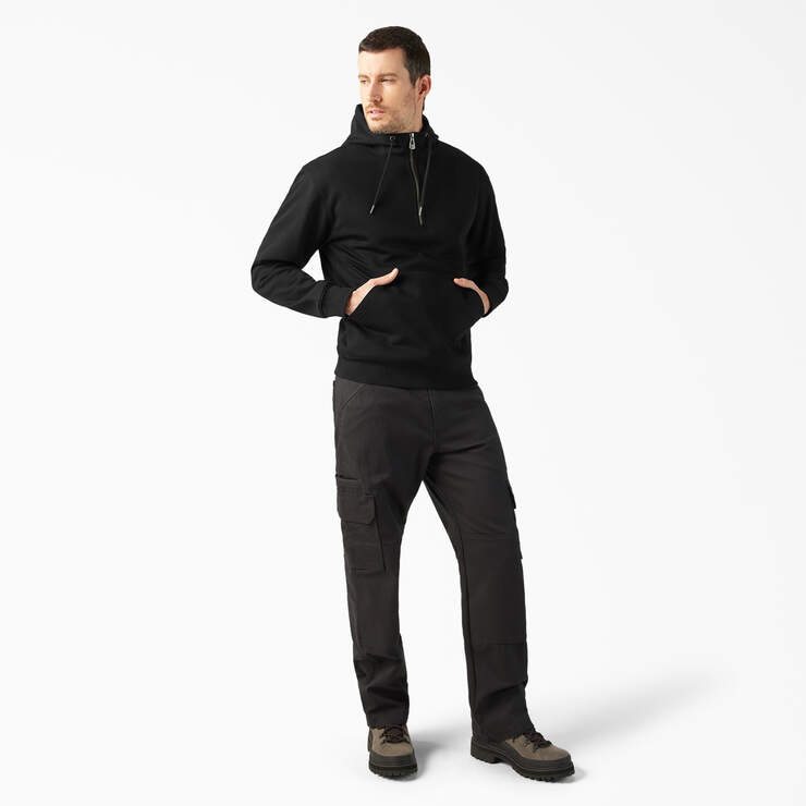 Quarter Zip Hoodie - Black (BLK) image number 7